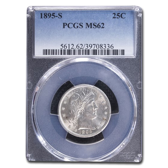 1895-S Barber Quarter MS-62 PCGS 1895-S Barber Quarter MS-62 PCGS